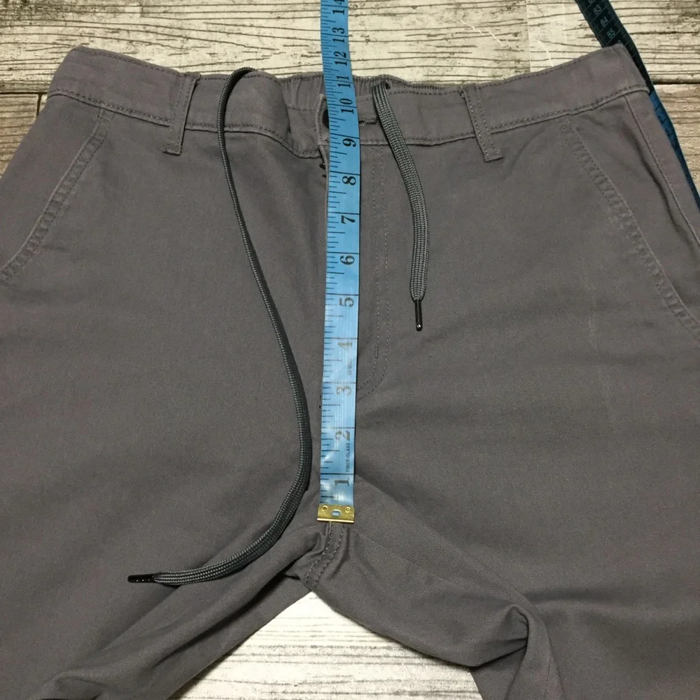 Amazon Essentials Slim Fit Chino Joggers Men’s M Gray (Inseam 28) Drawstring